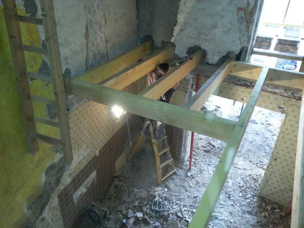 travaux sur charpente